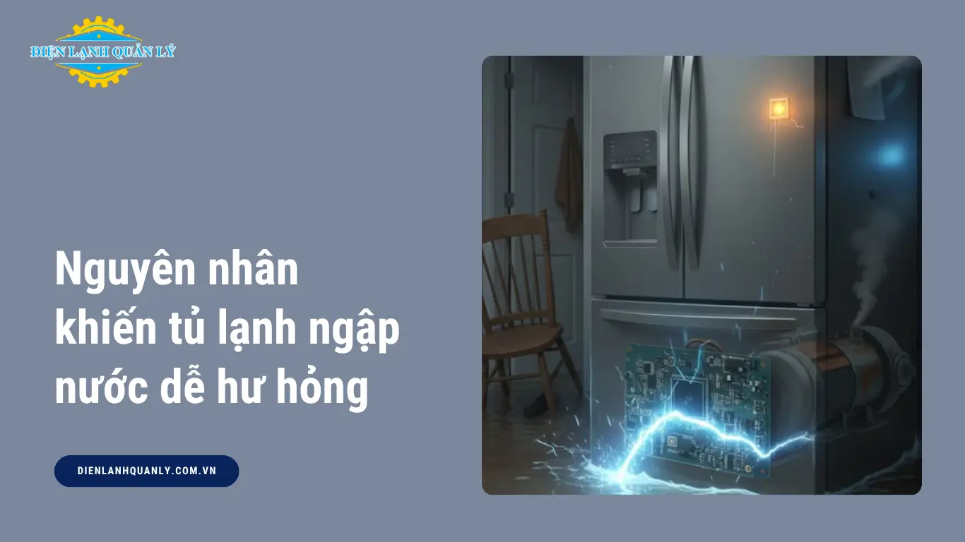 Nguyên nhân khiến tủ lạnh ngập nước dễ hư hỏng