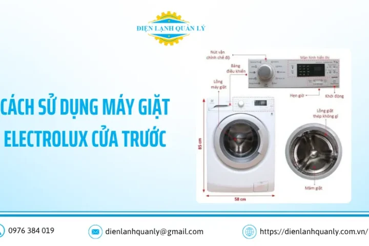 Cách sử dụng máy giặt Electrolux cửa trước