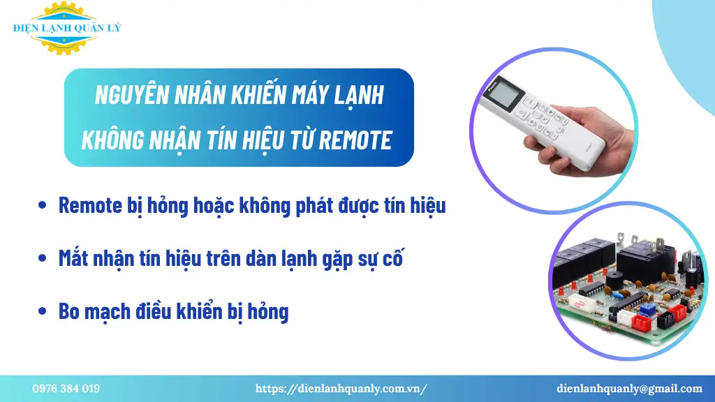 Nguyên nhân khiến máy lạnh không nhận tín hiệu từ remote 