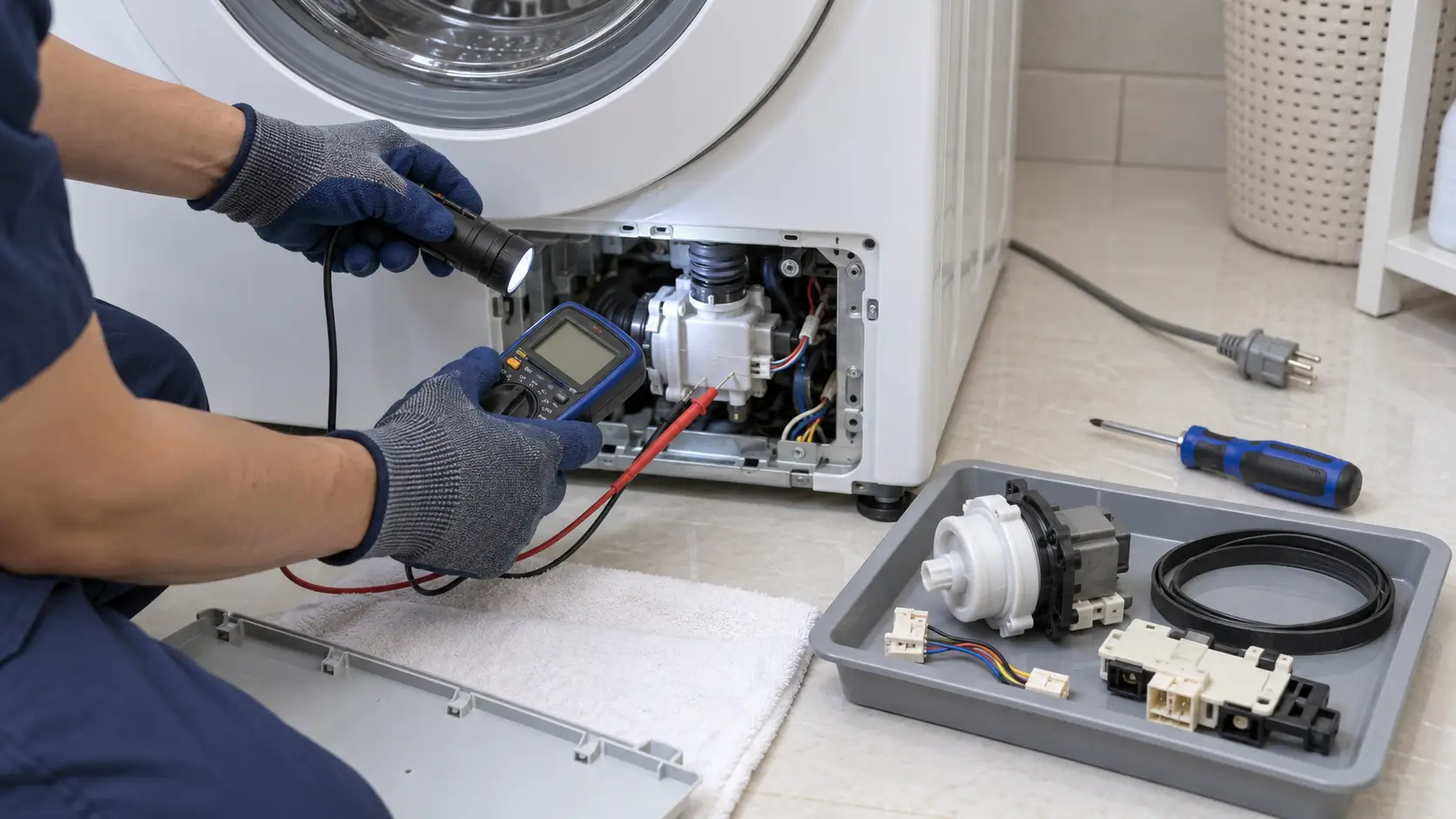 Kiểm tra lỗi và linh kiện máy giặt Electrolux