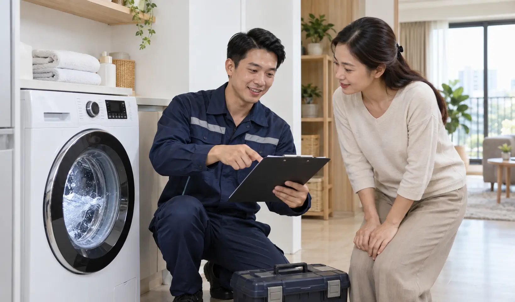 Quy trình bàn giao và bảo hành máy giặt Electrolux